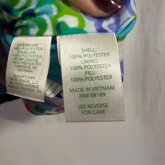 Lilly Pulitzer Elyn Puffer Vest With a Twist Navy Blue Size M - Picture 6 of 10